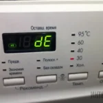 Ошибка dE на стиральной машине LG